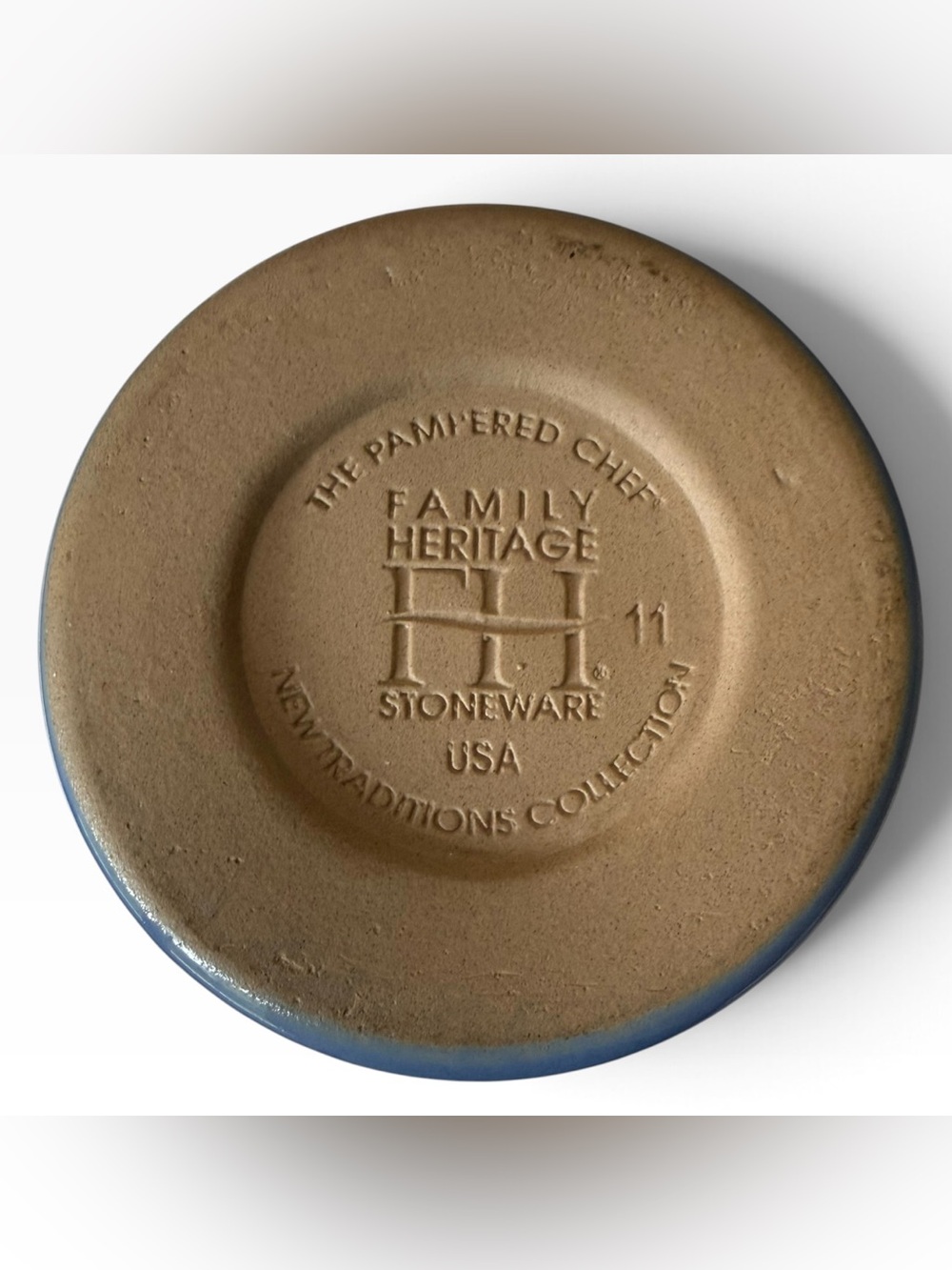 Pampered Chef Blue Stoneware Utensil Crock With Removable Liner USA - Picture 5 of 7